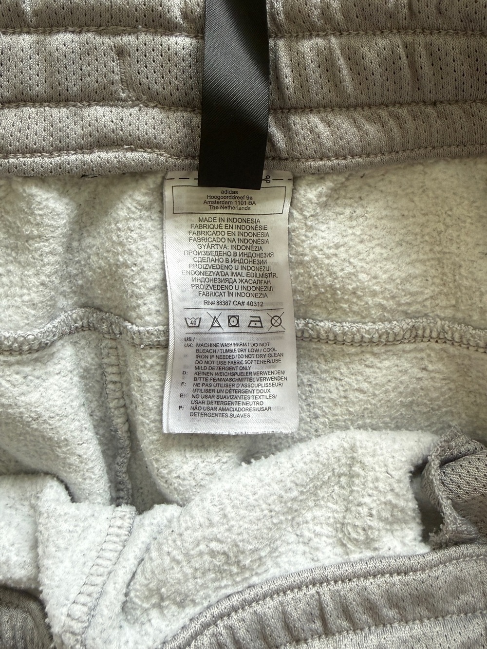 adidas Gray Logo Sweat Joggers - Picture 4 of 7